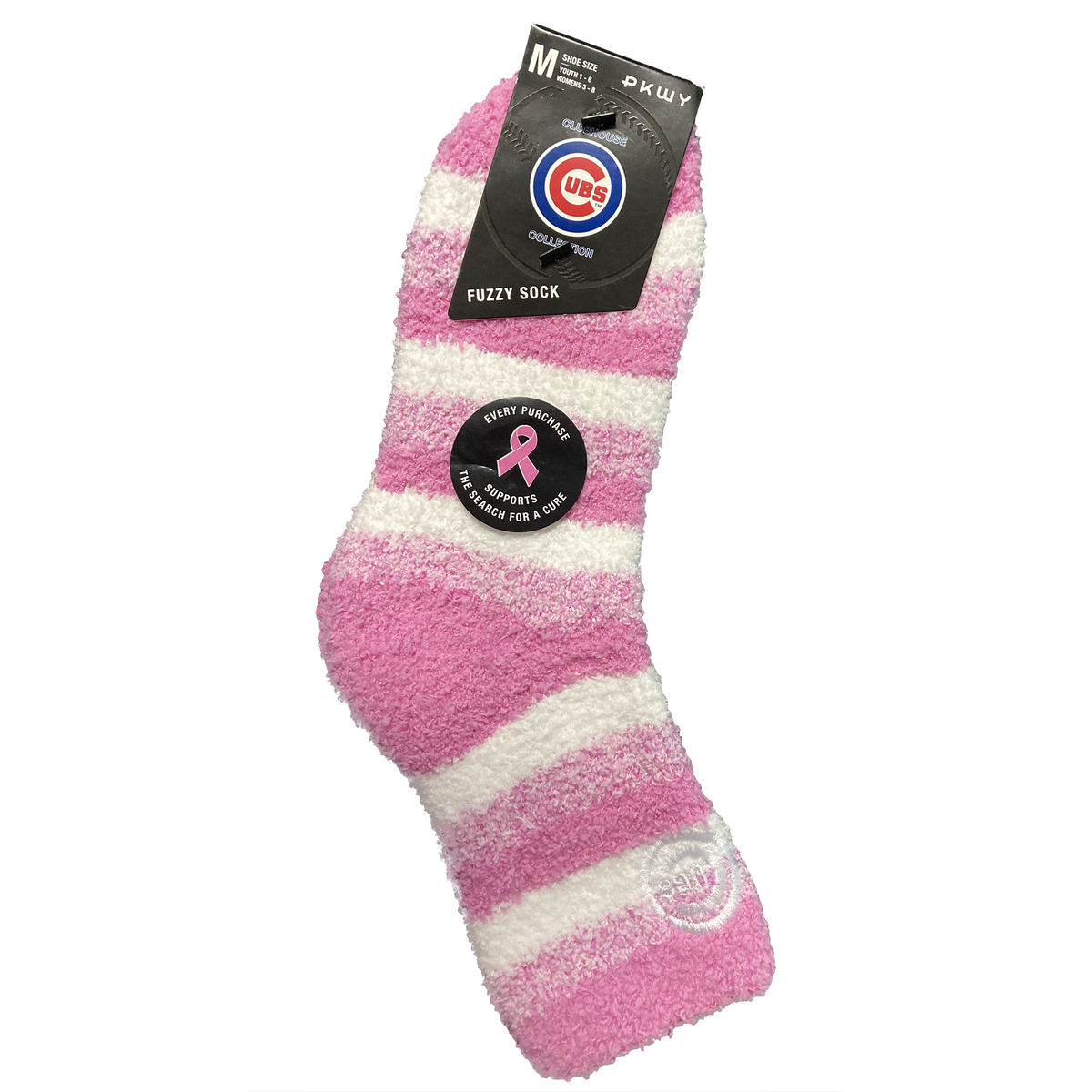 Chicago Cubs Fuzzy Socks - Breast Cancer