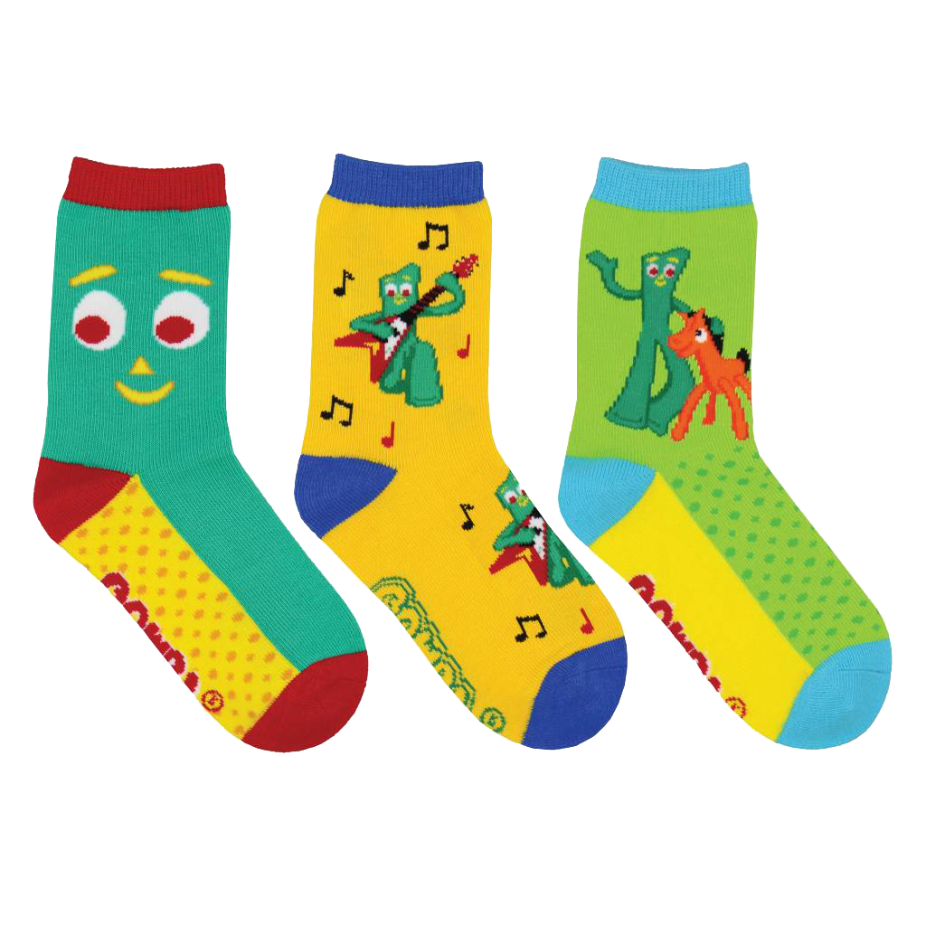 Gumby Socks - Kids - 4-7 Years - 3 pair