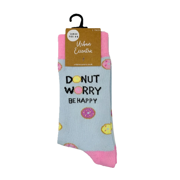 Donut Worry Socks - Womens