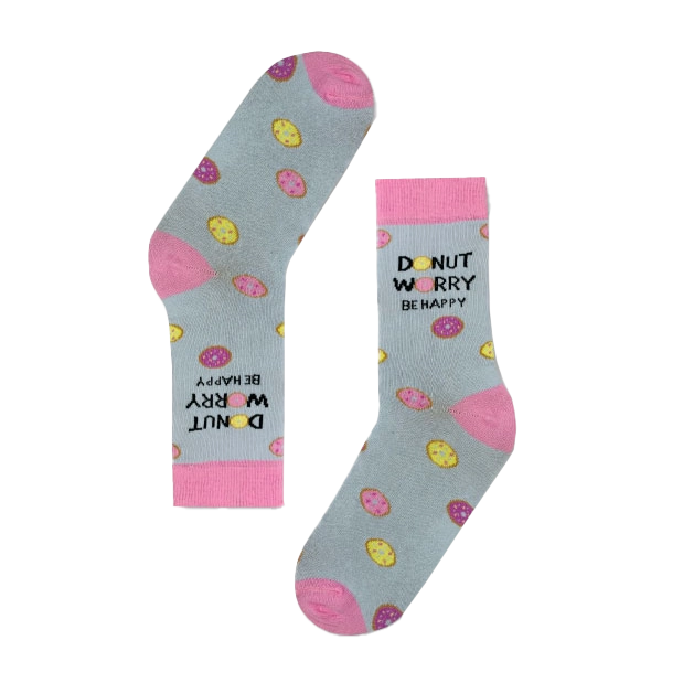 Donut Worry Socks - Womens