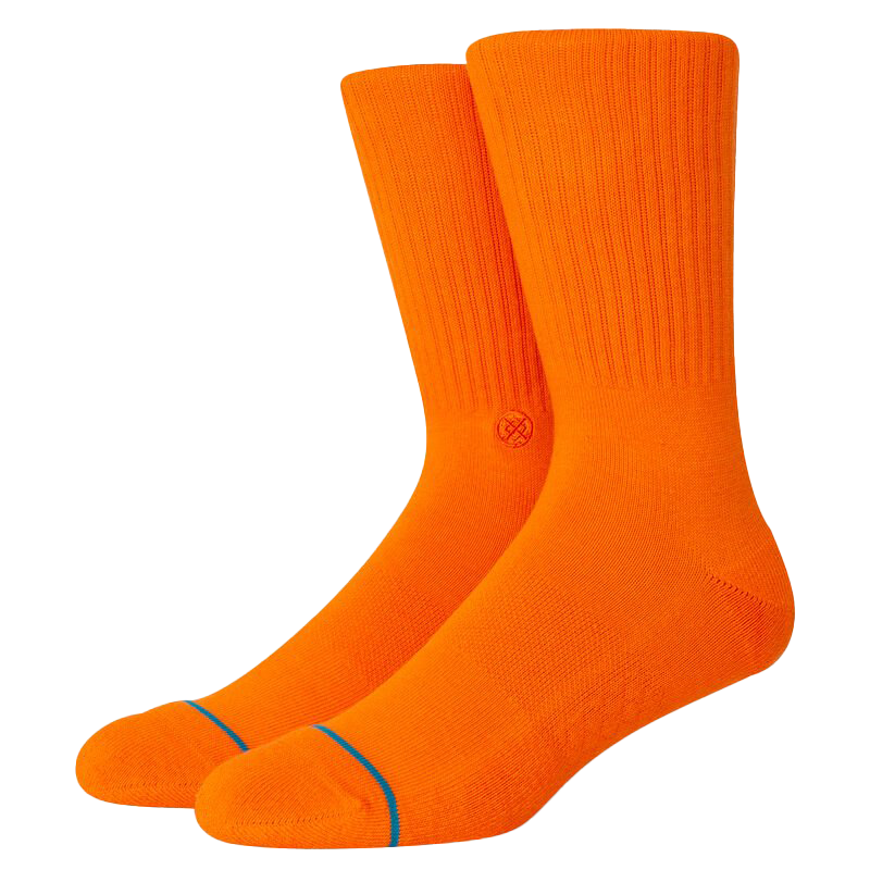 Orange Icon Crew Socks