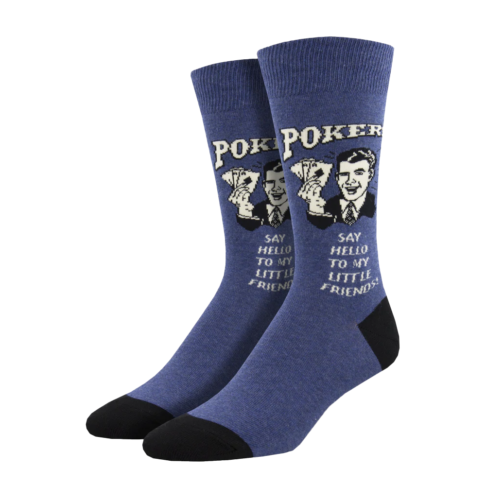 Retro Spoof &quot;Read Em And Weep&quot; Socks - Blue Heather