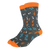 Orange Music Notes Socks