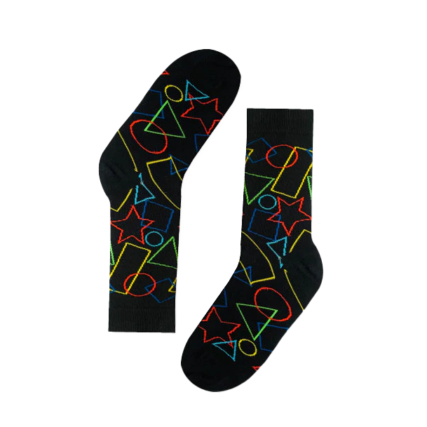 Dark / Neon Funky Socks Gift Set - 3 Pair