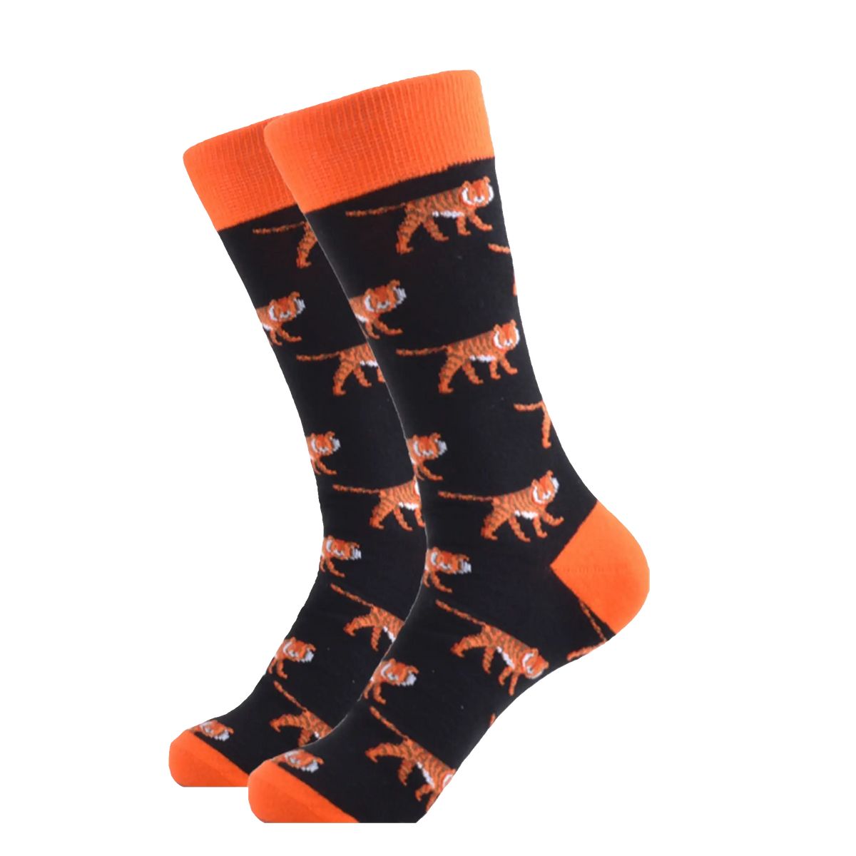 Orange Wandering Tiger Socks
