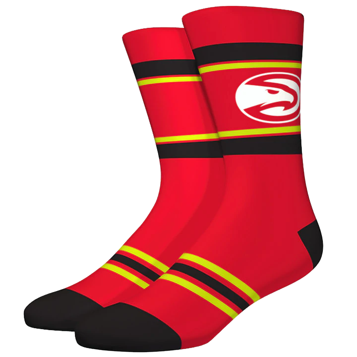 Atlanta Hawks Stripe Crew Socks