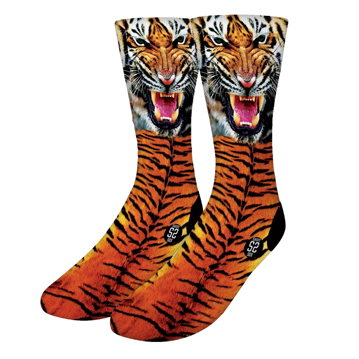 Scowling Tiger Face Socks