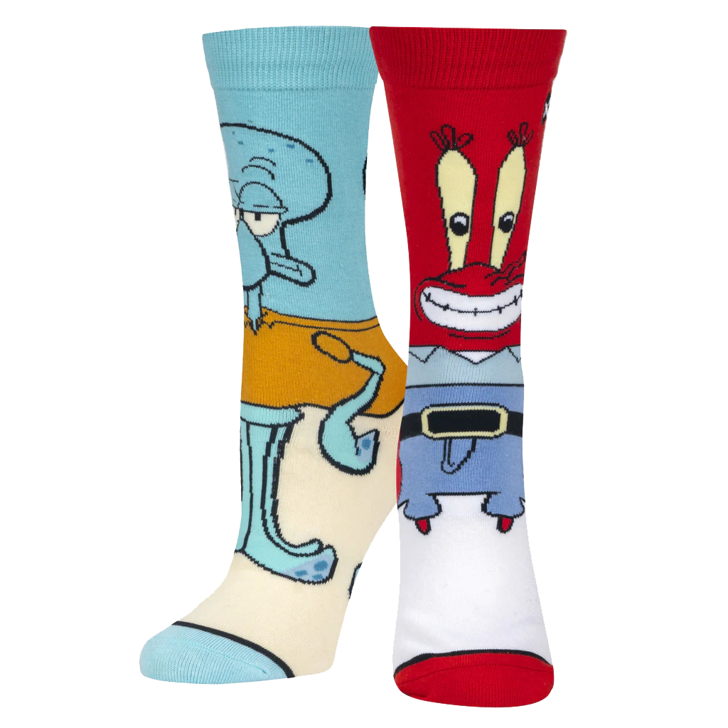 SpongeBob - Squidward &amp; Mr Krabs Socks - Womens