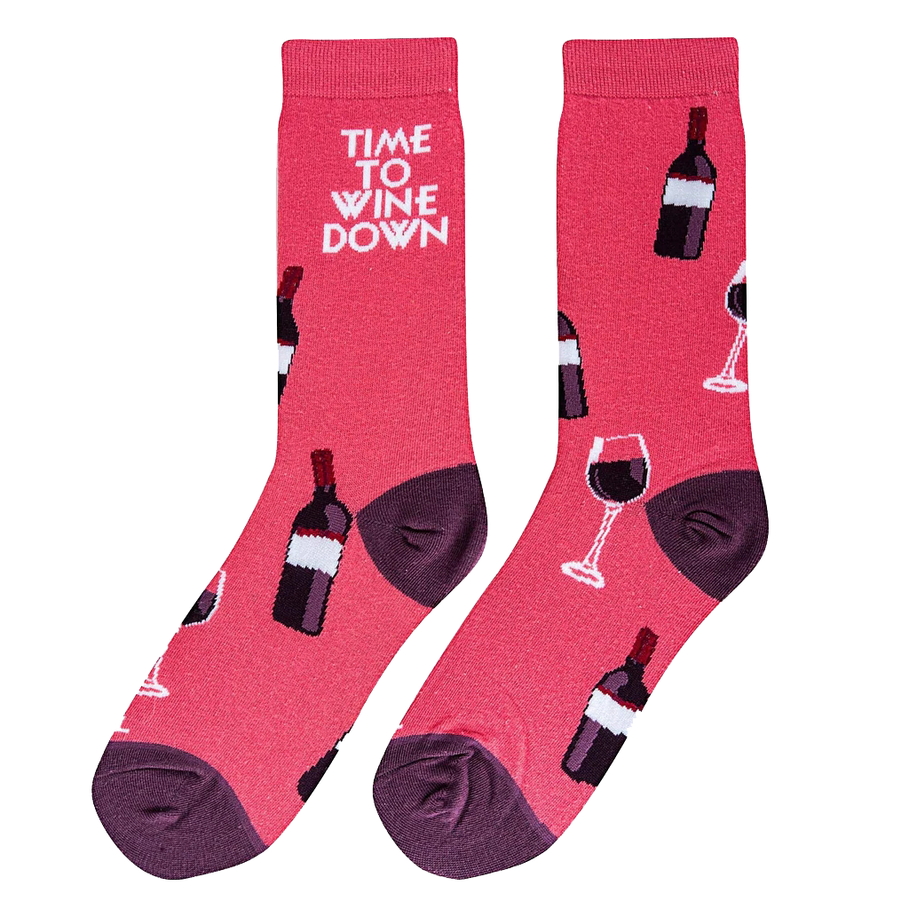 Time to Wine Down Socks - Womens