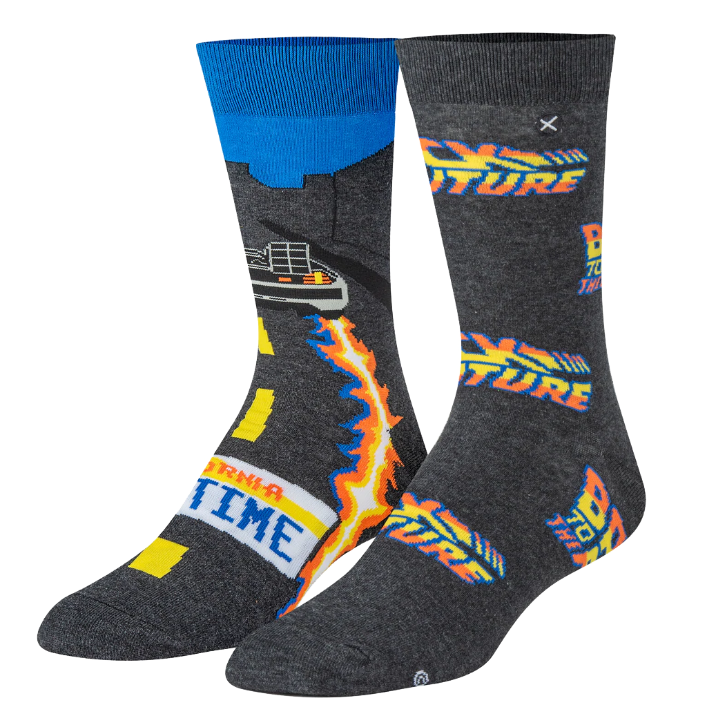 Back to the Future - Time Traveler Mix Match Knit Socks