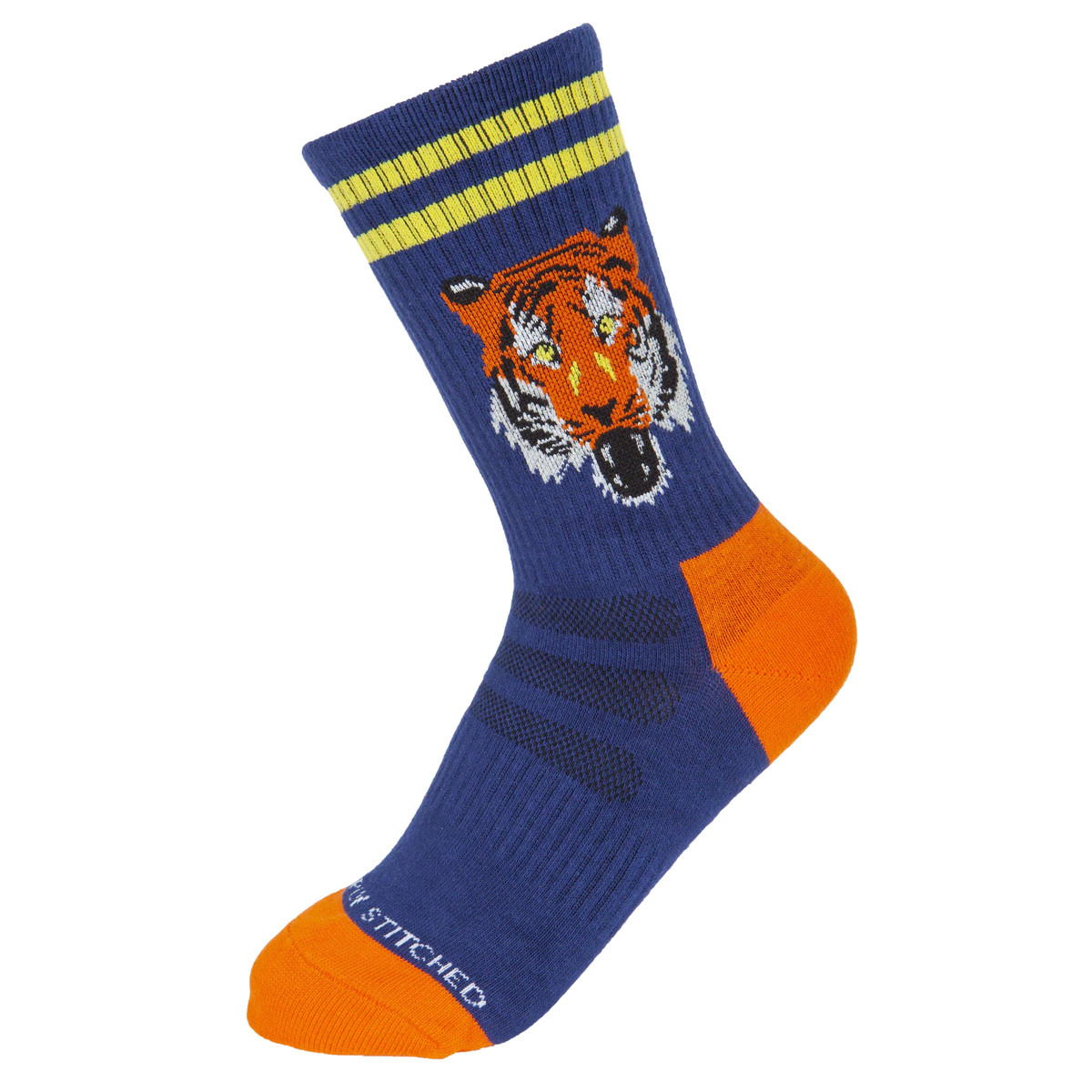 Tiger Face Socks - Navy