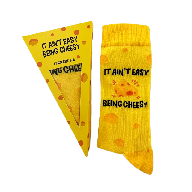 It Ain&#39;t Easy Being Cheesy Slice Socks - Gift Set