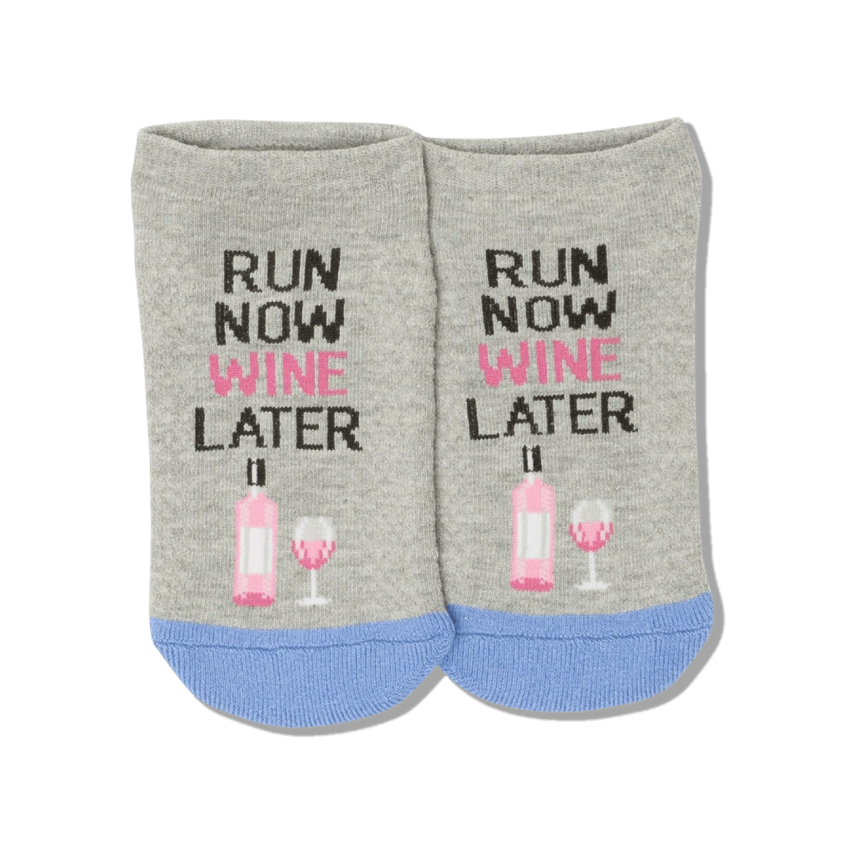 Run Now Wine Later Socks - Ankle - Womens