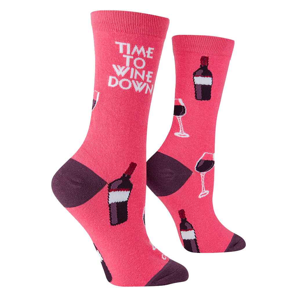 Time to Wine Down Socks - Womens