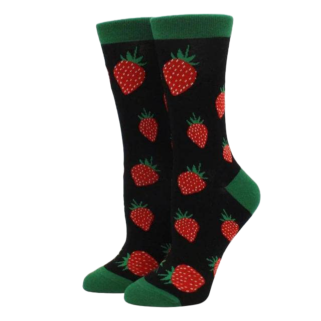 Fresh Strawberry Socks - Womens
