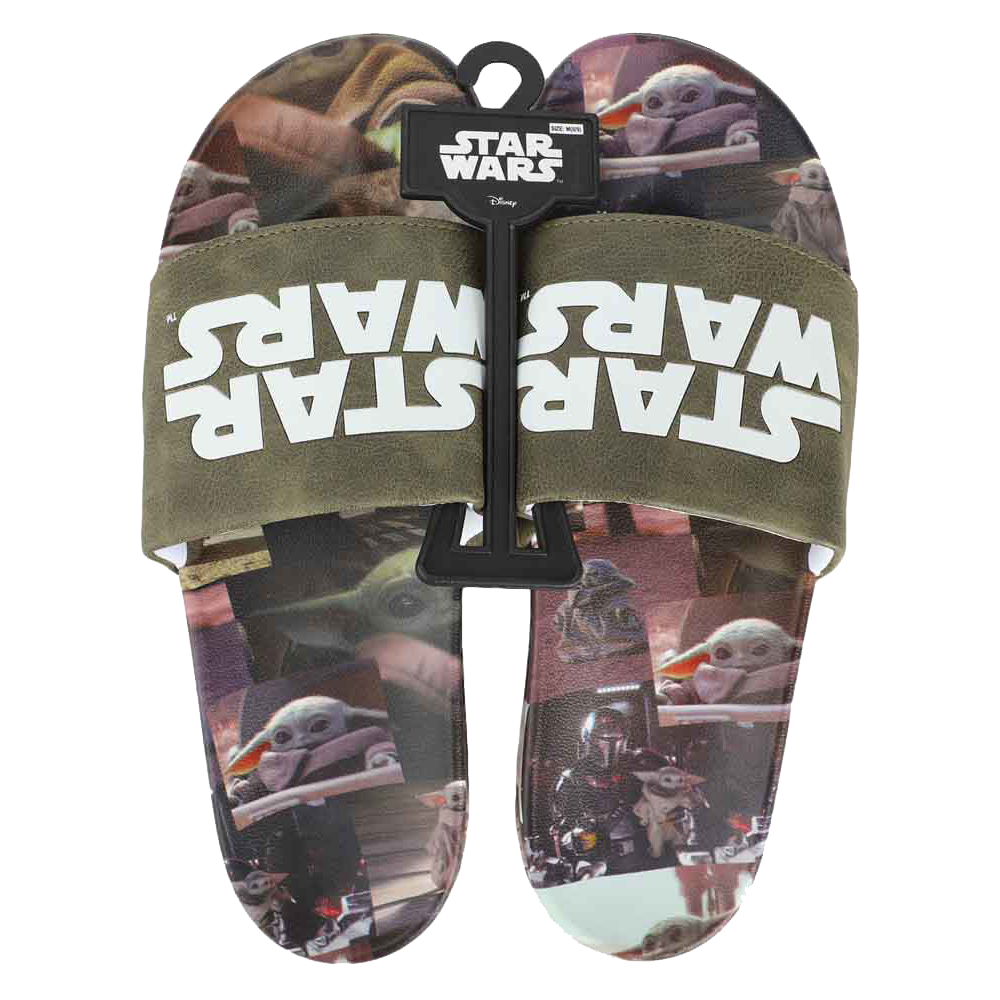 Star Wars The Mandalorian Grogu Athletic Slide Sandals