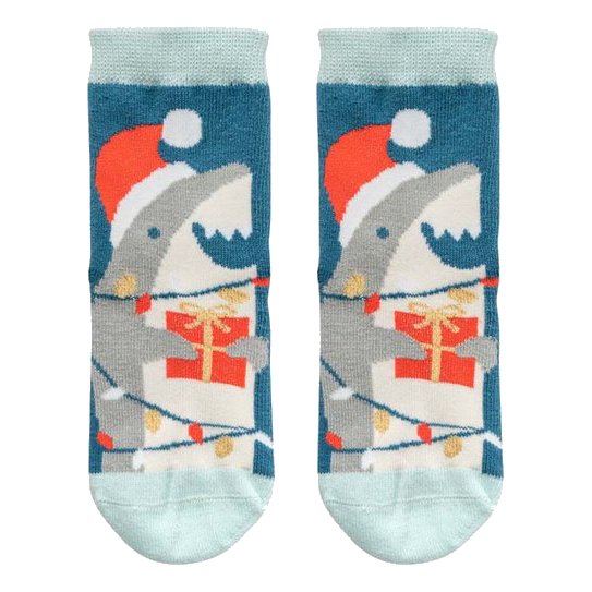 Holiday Socks - Shark - Kids Small